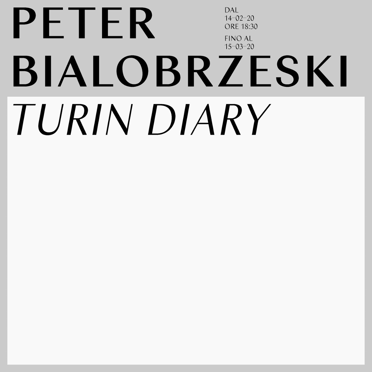 Peter Bialobrzeski - Turin diary